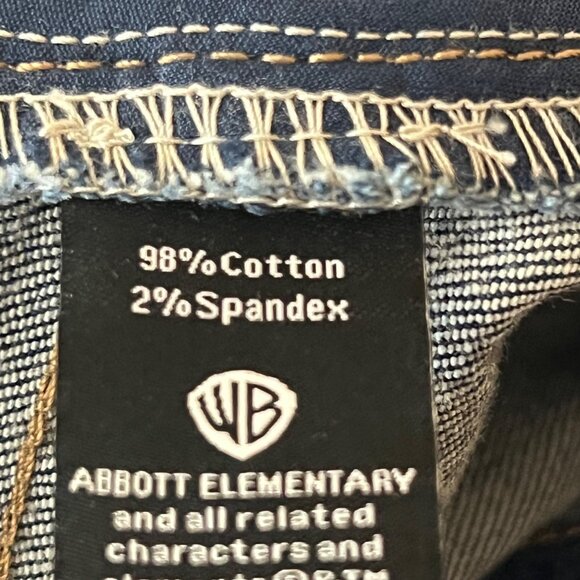 Abbott Elementary Women's Stretch Flare Leg Blue Denim Jeans Plus Size 22W - Picture 6 of 10